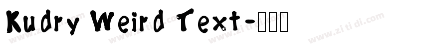 Kudry Weird Text字体转换